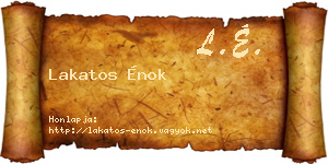 Lakatos Énok névjegykártya